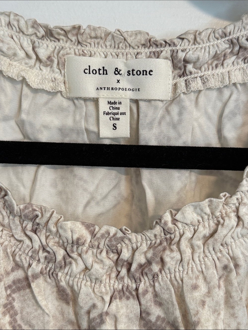 Anthropolgie Cloth and Stone Snakeskin Print Sleeveless Blouse - Picture 3 of 6